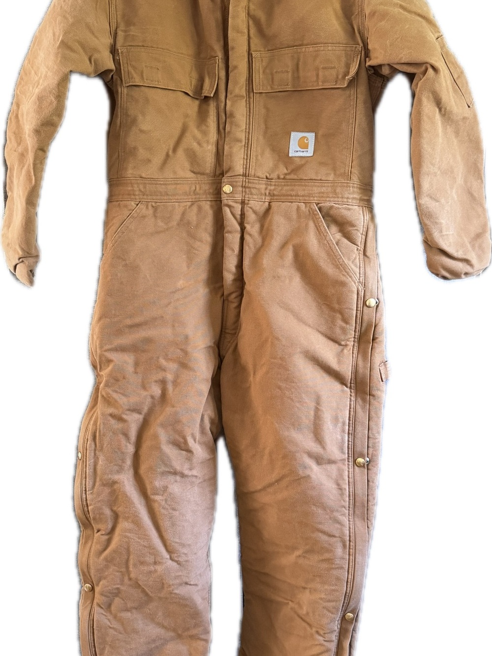 Vintage Carhartt Men’s Brown Insulated Coverall Jumpsuit perfect condition